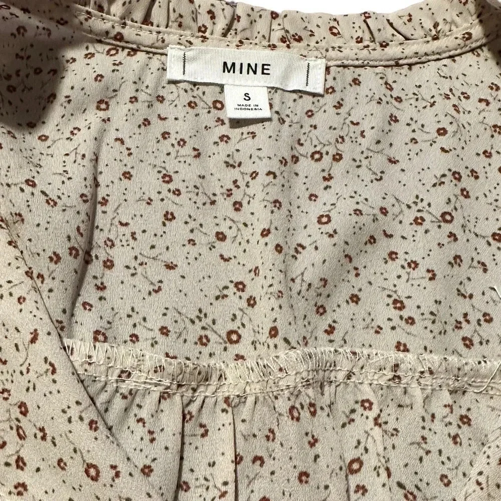 MINE Size Small Cream and Brown Blouse - Lightly Used - Gorgeous! - Picture 5 of 5